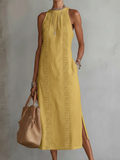 Luminița – Rochie Halter Ornamentală