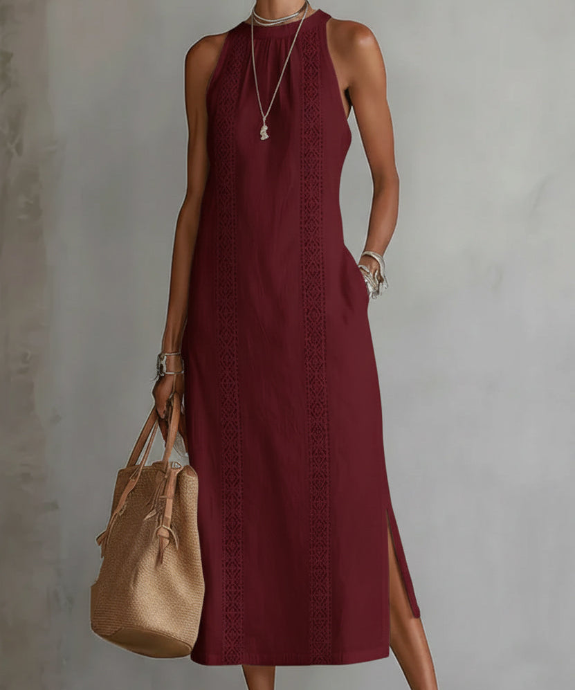 Luminița – Rochie Halter Ornamentală