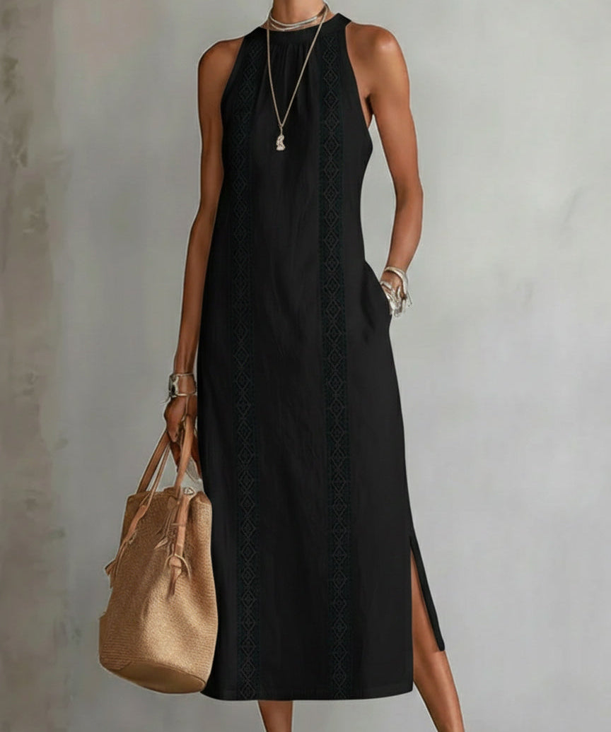 Luminița – Rochie Halter Ornamentală