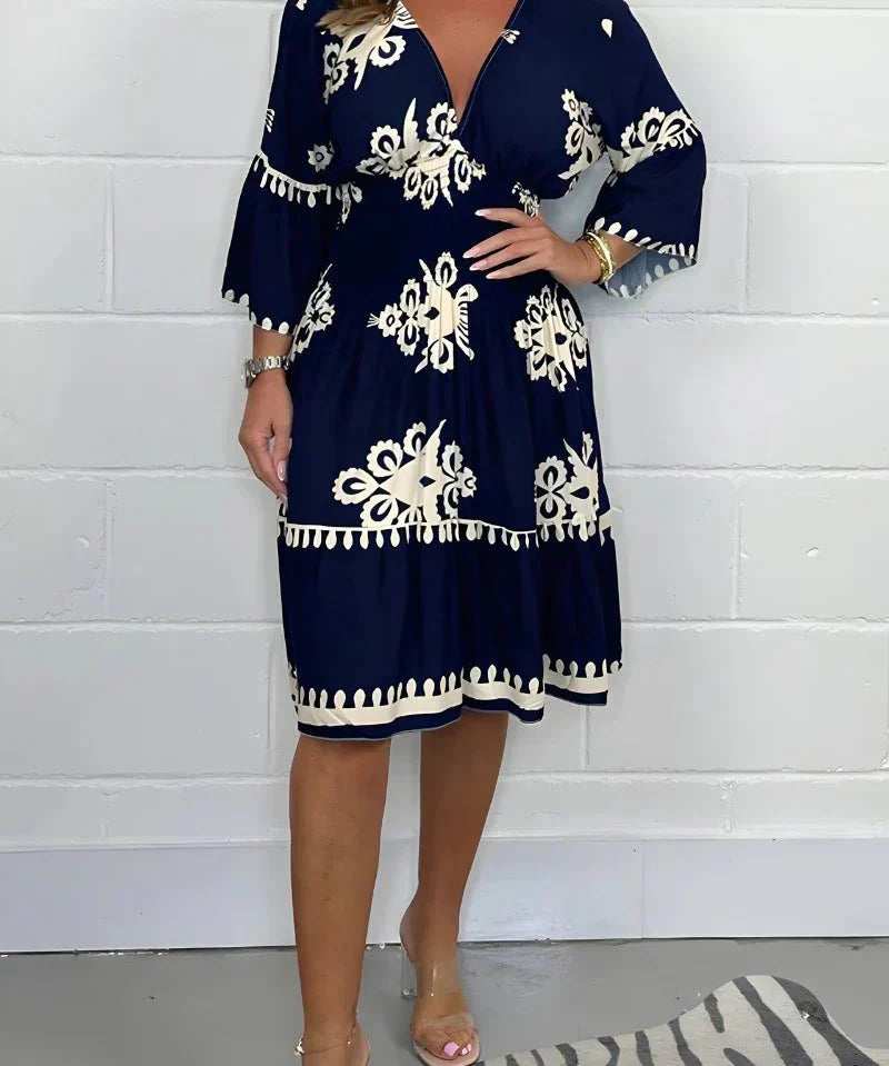 Lidia – Rochie Midi cu Broderie
