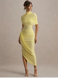 Andrada – Rochie Maxi cu Mâneci Tip Pelerină